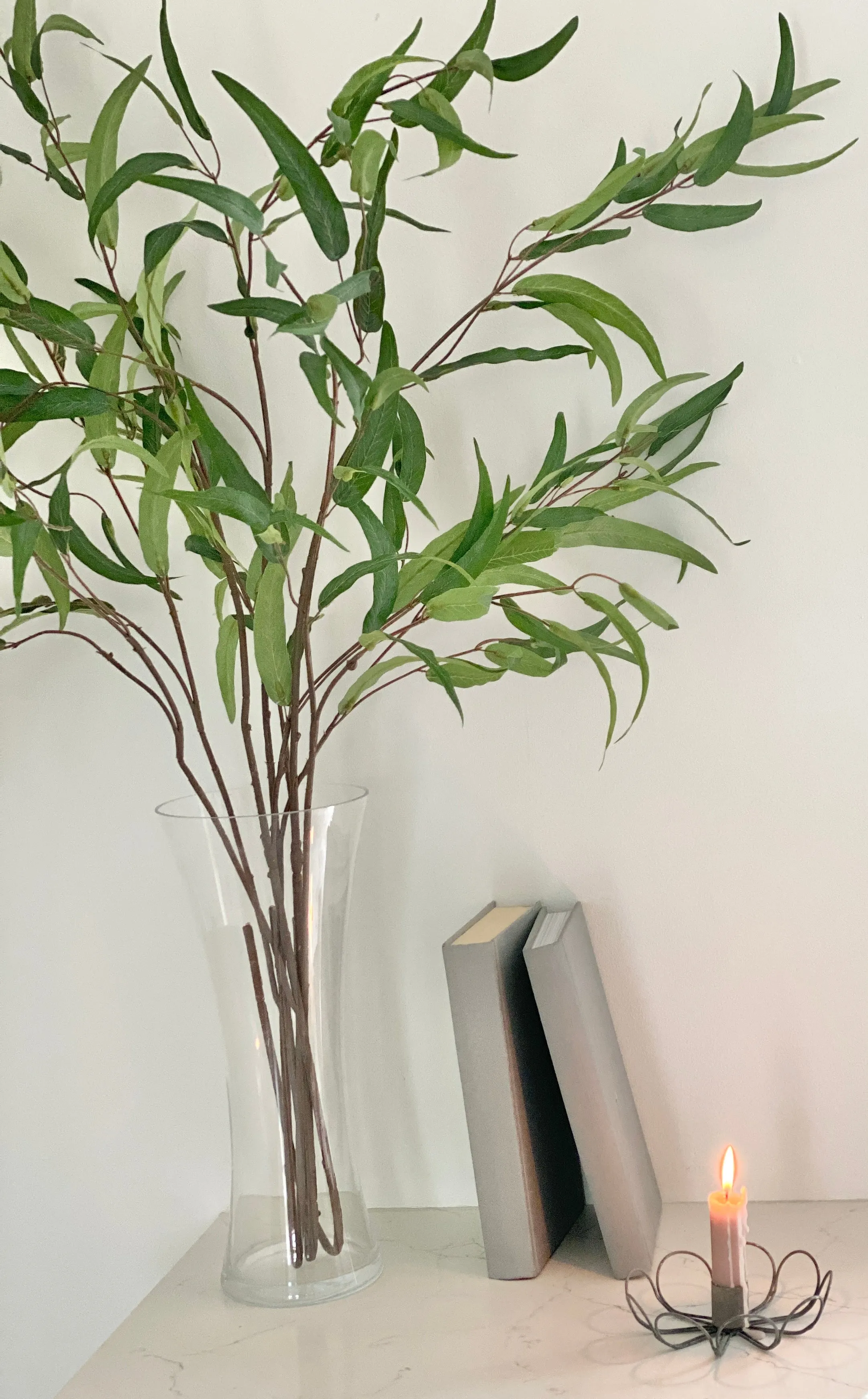 Artificial Long Leaf Eucalyptus Spray