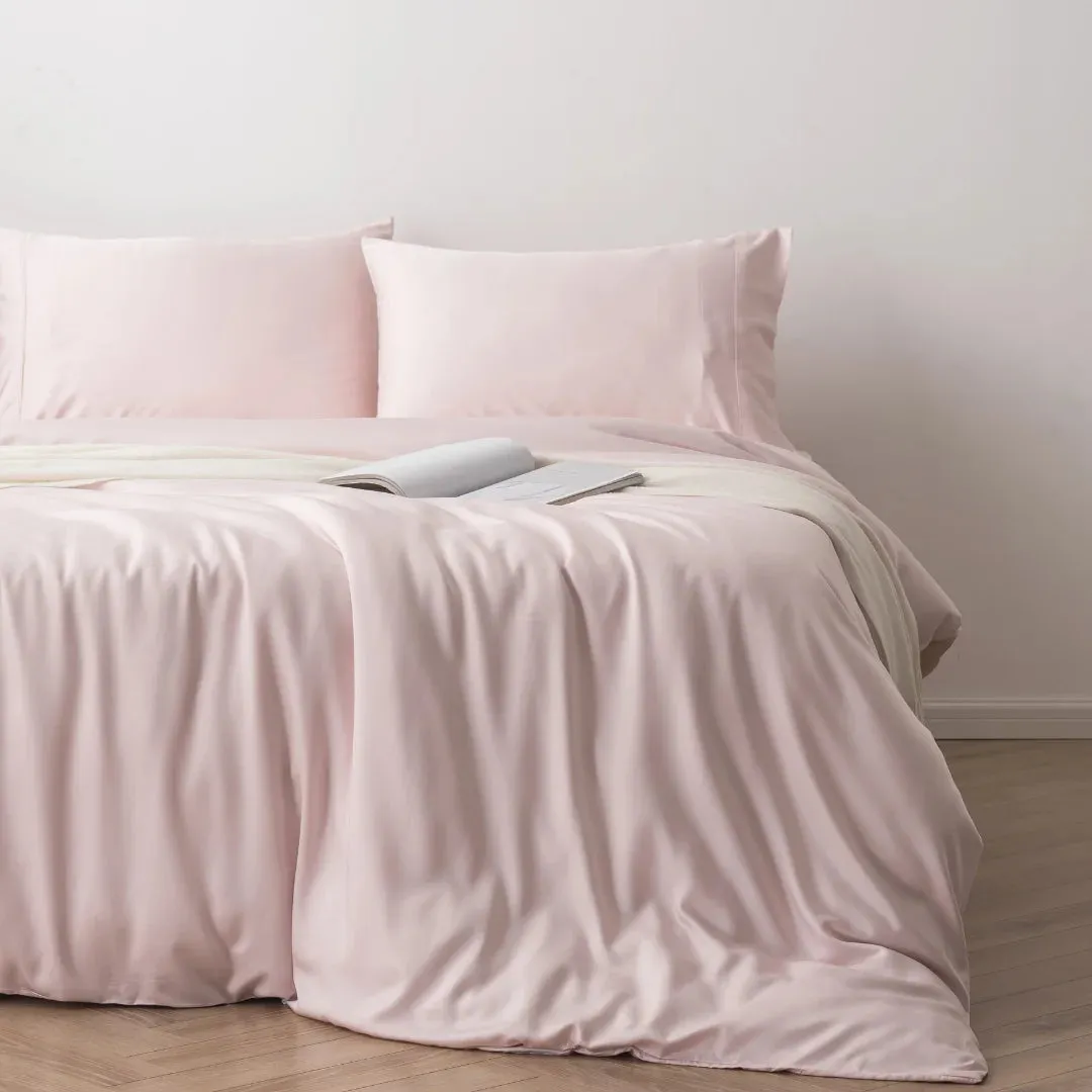 Bamboo Quilt Cover - Blush