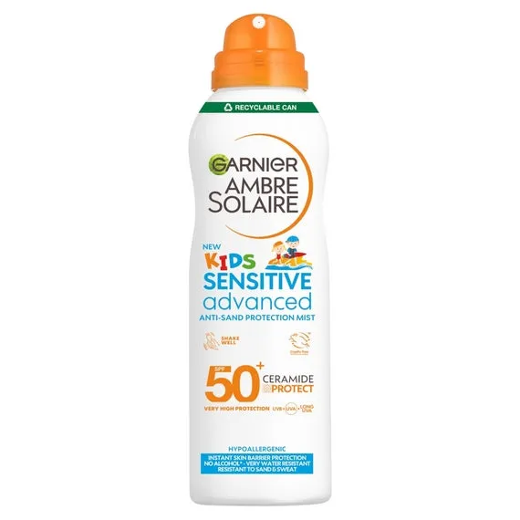 Garnier Ambre Solaire Kids SPF 50  Sensitive Advanced Anti-Sand Protection Mist 150ml