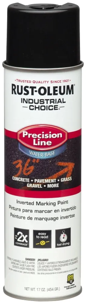 Rust-Oleum 1875838 Inverted Marking Spray Paint, Black, 17 oz, Can :CAN: QUANTITY: 1