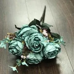 Yummy Close Head Roses Artificial Flower (torquise)- YUM4